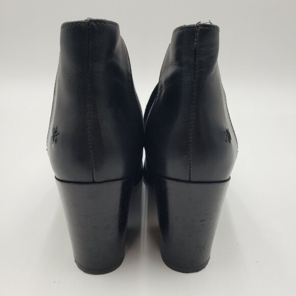 Patrizia Bonfanti Heeled Ankle Booties Boots 7 Womens Leather  Black - Picture 5 of 11